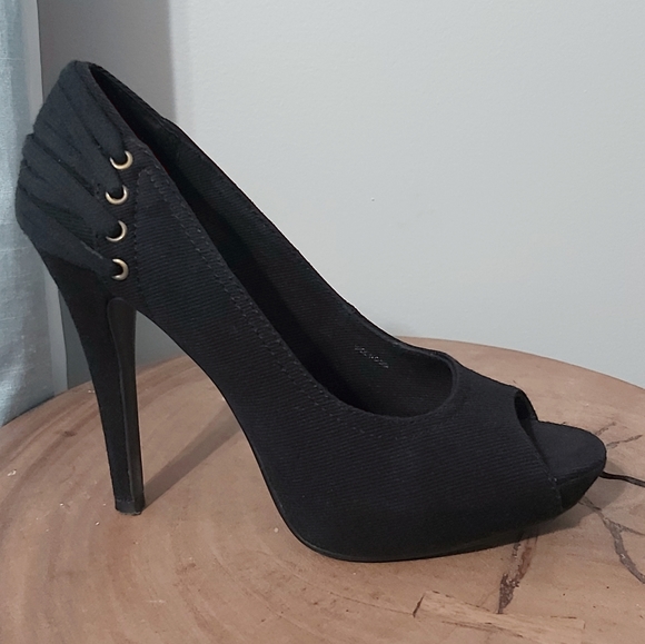 Black ASH open toed pumps - Picture 4 of 5